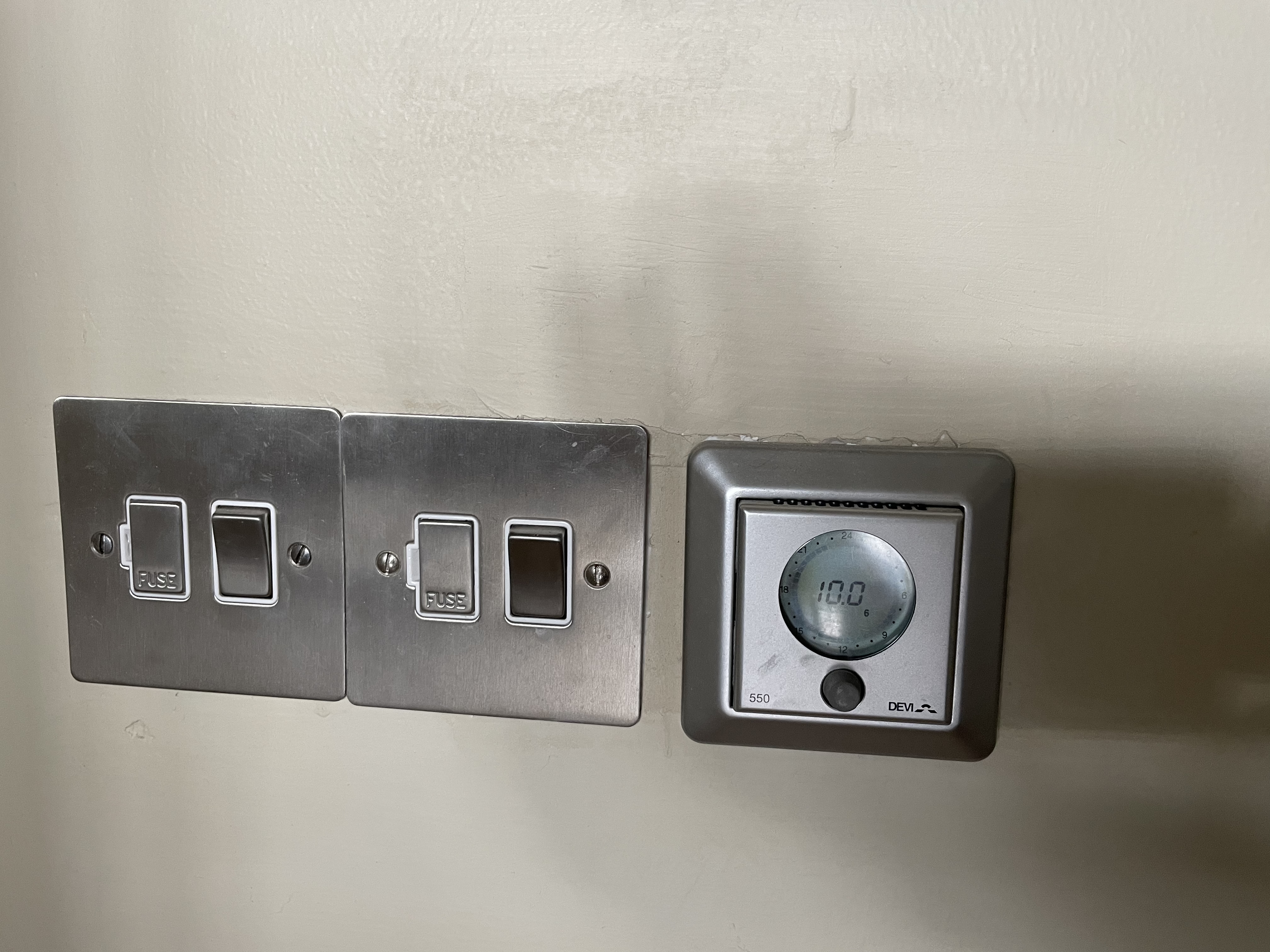 Brushed Steel Sockets and switches